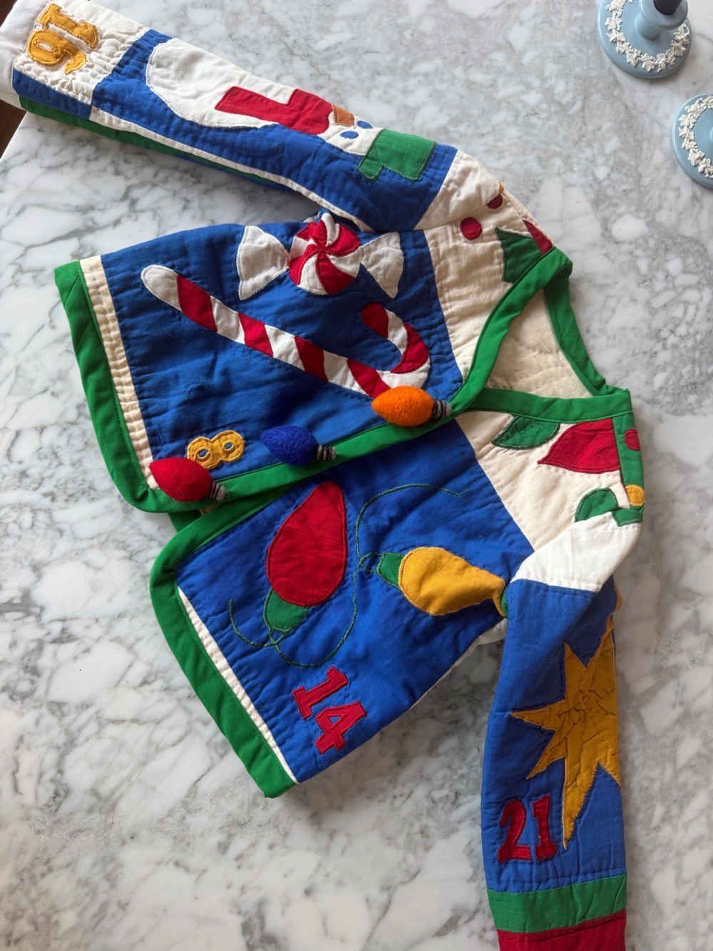 Handmade Vintage Christmas Quilt Coat 6/8